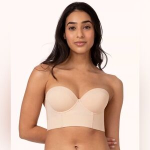 Nude Strapless Low Back Bra